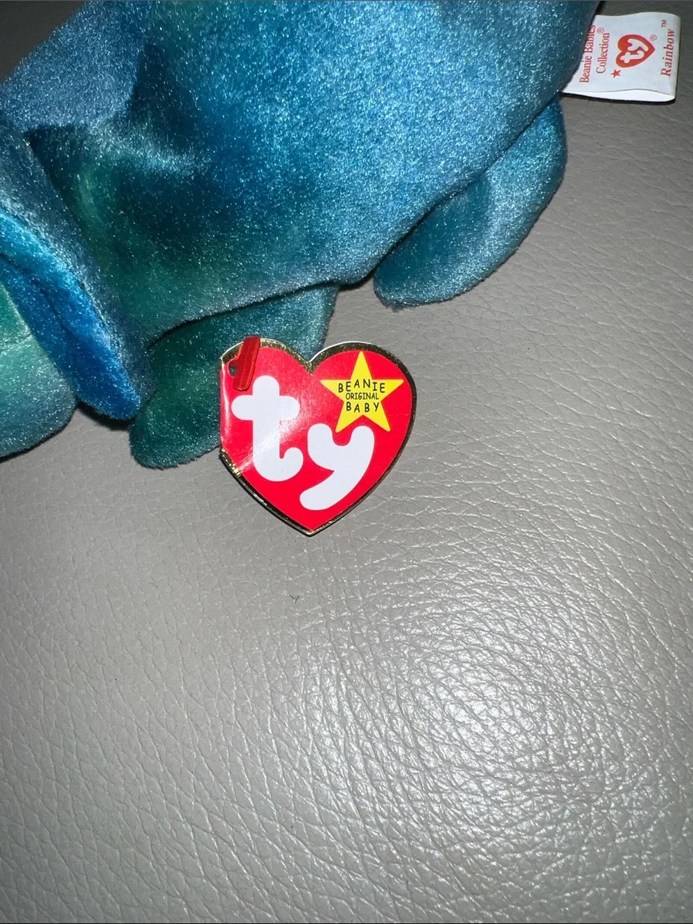 TY Blue-Green Chameleon Plush Toy - Soft Collectible